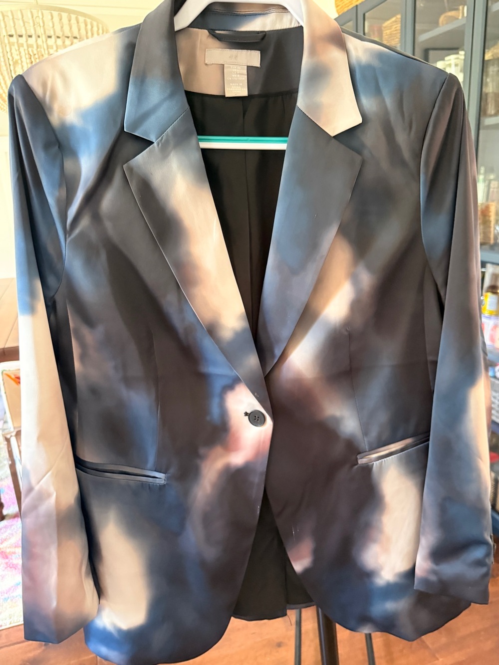 H&M Blue Satin-Look Blazer